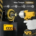 thumbnail image 2 of RELOIVE 1/2" Cordless Impact Wrench, Max Torque 737.562 ft-lbs(1000 N.m),3800 RPM Brushless Motor, 2 x 4.0Ah Batteries, 3 Speed Modes with Stepless Adjustment, Power Impact Wrench for Home, Car, Tire, 2 of 13