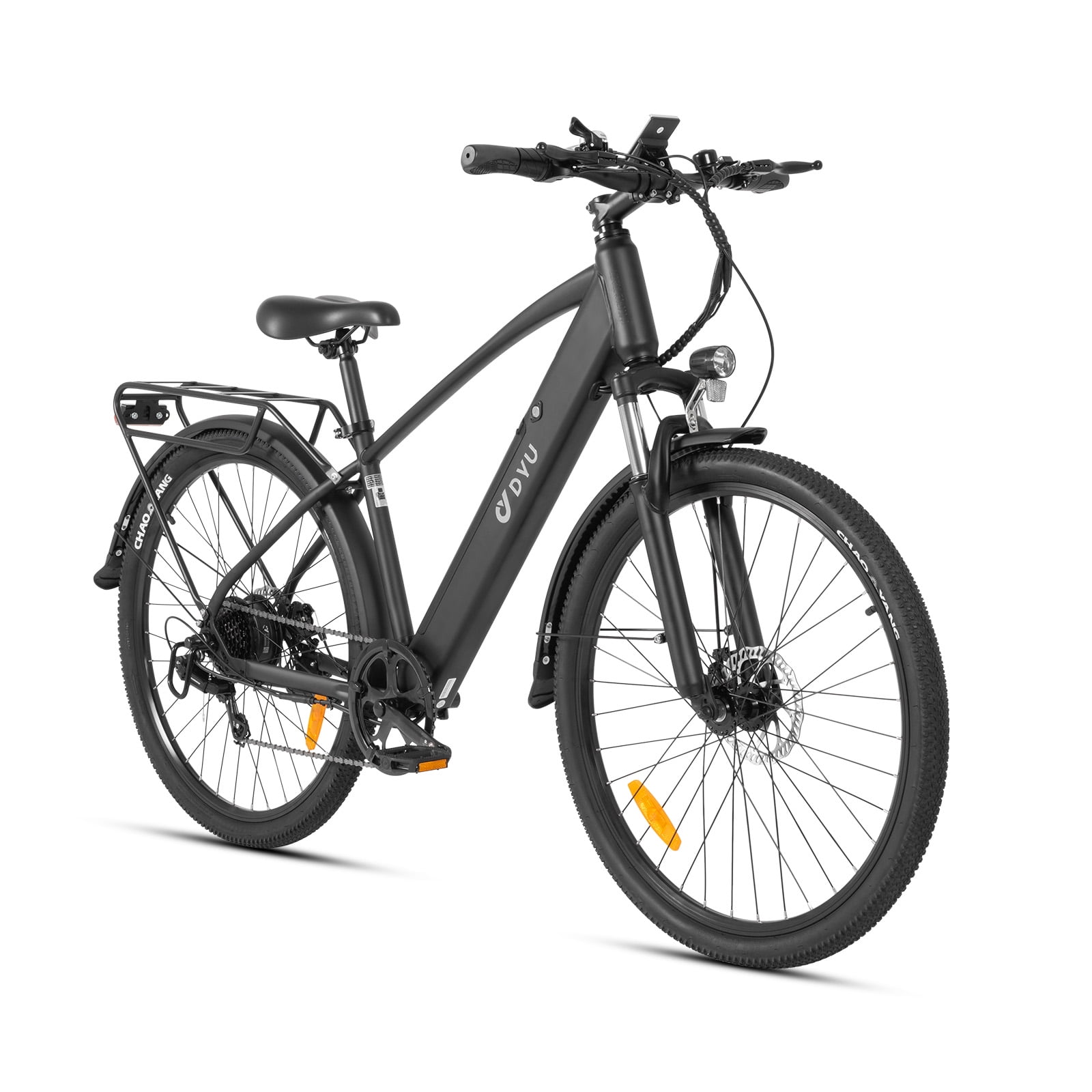 DYU 27.5" Electric Bike for Adults, 48V/10AH Removable Built in Battery, 350W(Peak 500W) Brushless Motor Mountain Ebike, Electric Commuter Bike with 7-speed