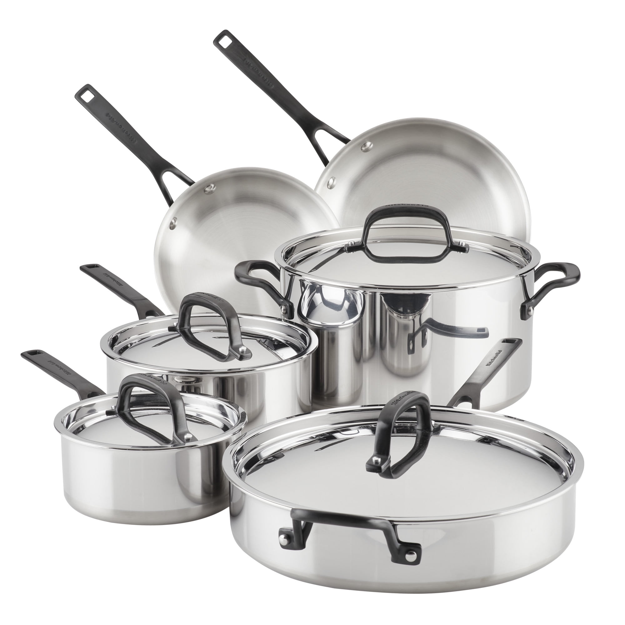 cook pro 7 piece 18 10 stainless steel cookware set cook pro 7 piece 18 10 stainless steel cookware set
