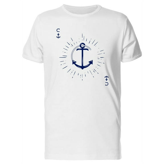 C Vintage Nautical Anchor T-Shirt Men -Image by Shutterstock, Male x-Large