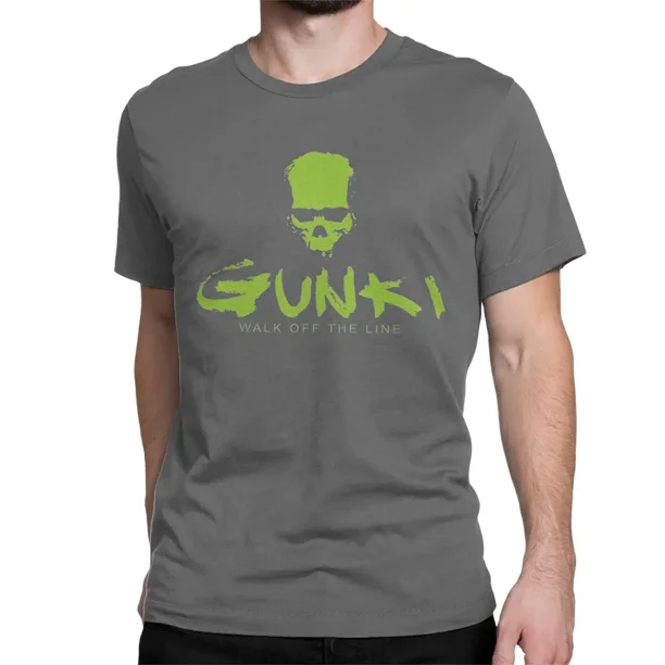Camisetas Gunki Cool de algodón puro, cuello redondo, manga corta, camisetas con logotipo de pesca para hombres y mujeres, ropa de verano