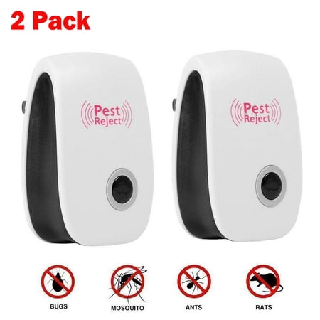 Ultrasonic Pest Repeller 2 Packs  Mouse Repellent Electronic Indoor Pest Repellent Plug in for Insects  Pest Control for Bugs Insects Roaches Mice Rodents Mosquitoes