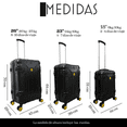 thumbnail image 2 of Set 3 Maletas De Viaje Jony Rigidas 25 Kg 15 Kg 10 Kg Candado Numerico Ruedas 360, 2 of 5