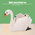 thumbnail image 2 of Swan Figure Realistic Animal Figurines,White Swan Ornament Carrying Small Swans High Simulation Lifelike Animal Model Educational Toy for Kids Toddler, 2 of 9