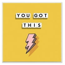Stupell Industries You Got This Pink Lightning Bolt Yellow Word Design Wall Plaque by Dawn Vietro