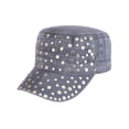 thumbnail image 4 of HuangHuanChen Women's Sparkle Studded Baseball Cap Gem Bling Ponytail Cap Adjustable Trucker Hat Outdoors Sun Cap Breathable Baseball Cap For Women Men Sequins Casual Sun Hat Grey One Size, 4 of 4