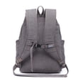 thumbnail image 5 of KAUKKO Vintage Casual Canvas and Leather Rucksack Backpack (Canvas Grey2pc), 5 of 5