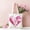 White, variant on Patchwork-Style Pink Heart Canvas Tote Bag, Vintage Valentine Coquette Love Printed Gift Bag