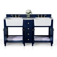 thumbnail image 4 of Ancerre Designs Adeline 60" Wood Bathroom Vanity Set in Heritage Blue, 4 of 6