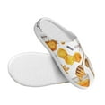 thumbnail image 3 of Fotbe Honey Bee Set Pattern Women's Fuzzy Curly Fur Memory Foam Loafer Slippers Indoor Outdoor Slippers Winter Home Shoes-37/38, 3 of 7
