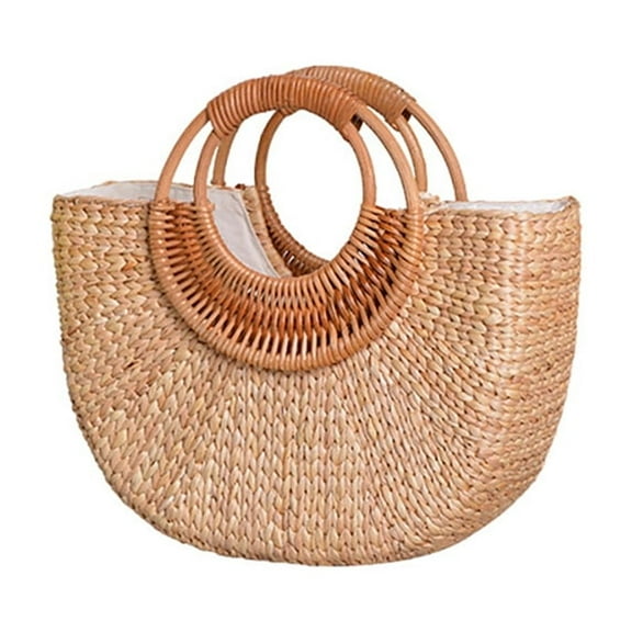 Women’s Large Woven Straw Beach Bag – Summer Holiday Tote Handbag, Casual Shopping Bag, Lightweight Large Capacity Handbag