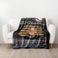 thumbnail image 3 of Personalized Memorial Photo Blanket Gift, A Hug from Heaven, Loss of Mother Father Sympathy Gift, Memorial Gift for Family Members Mom Dad Grandma Grandpa (Style-01), 3 of 6
