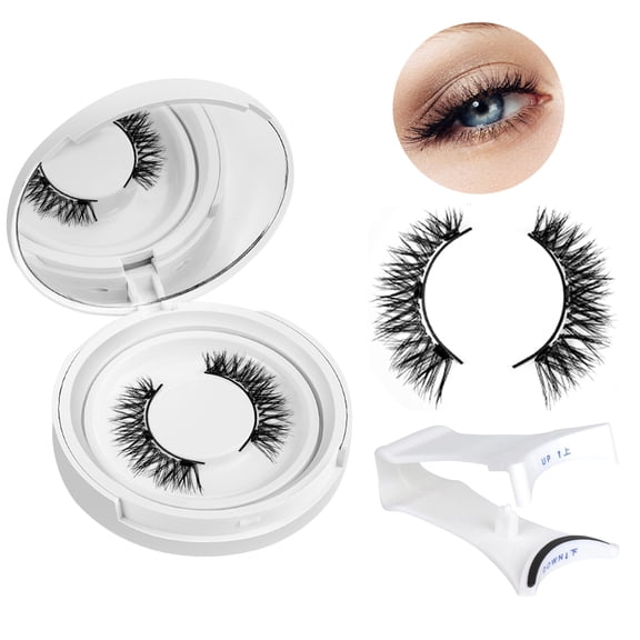 Magnetic Eyelashes with Applicator & Storage Case, Reusable Magnetic Eyelashes Natural Look, No Glue Needed, 3D False Eyelashes Set, Easy to Wear & Remove for Daily Use