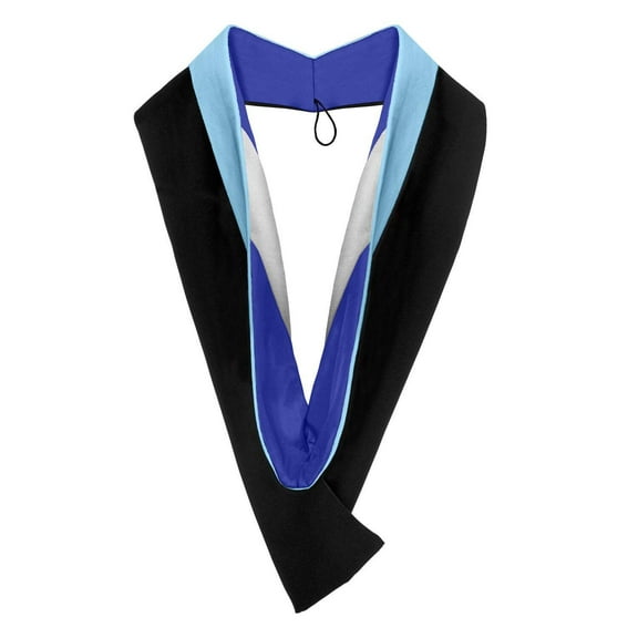 Endea Graduation Bachelors Hood For Education, Counseling  Guidance, Arts in Education - Light Blue/Royal Blue/White