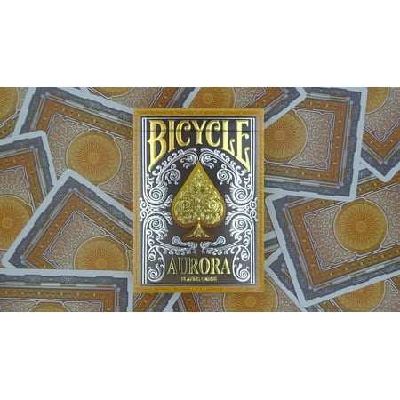 - 1 DECK OF AURORA FOIL EMBOSSED TUCK BOX BICYCLE STANDARD POKER PLAYING CARDS