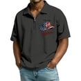 thumbnail image 2 of Mens 1776-2026 Shirts 4th of July Short Sleeve Henley Neck Tees Freedom Independence Day Vintage T-Shirts, L, 2 of 4