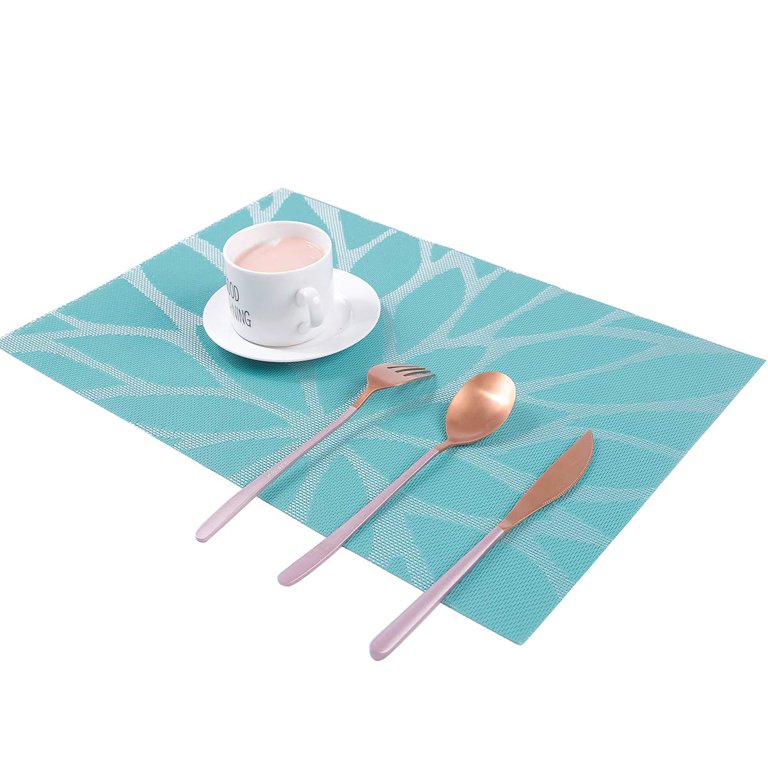 Set of 4 Kitchen Dining Table Placemats Washable Heat Resistant