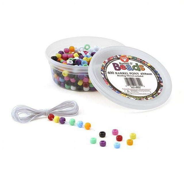 Hygloss Products HYG6822-6 Perles Barrel Pony - 400 Pcs - 6 Chacune