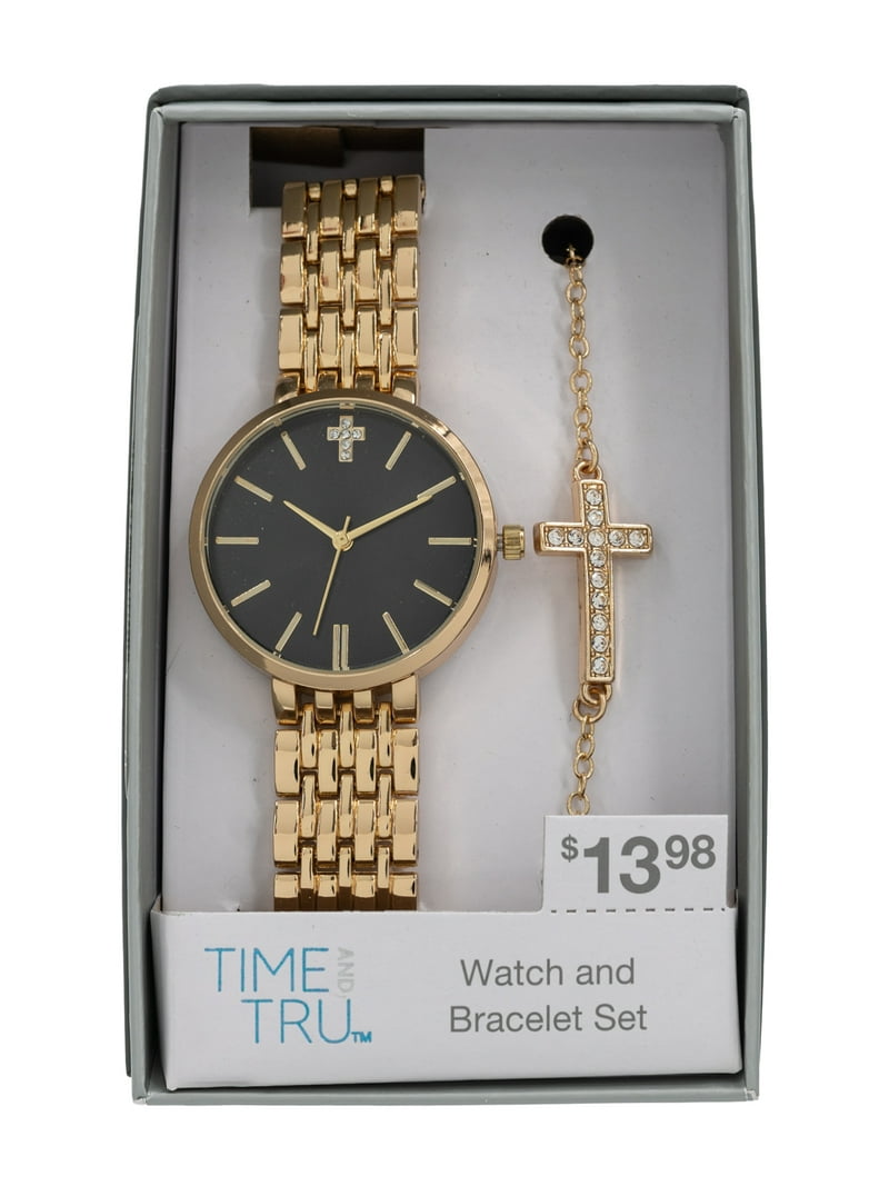 Women\'s Crystal Accented Bracelet Watch Gunmetal Gray /Gold Nine West Women main image 4