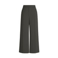 thumbnail image 4 of ClodeEU Women's High Waisted Wide Leg Pants ,Casual Loose Fit Business Work Trousers with Pockets Dark Gray,Womens Plus L, 4 of 7