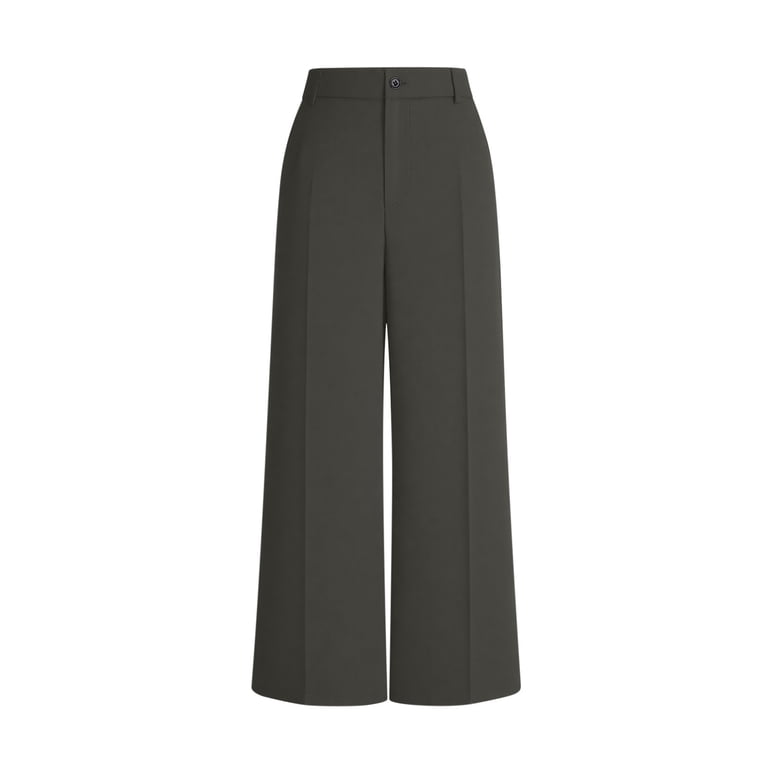 grey dress pants plus size Boomilk Dress Pants for Women Plus Size High Waisted Stretch Work Casual Business Straight Trouser With Pocket Gray