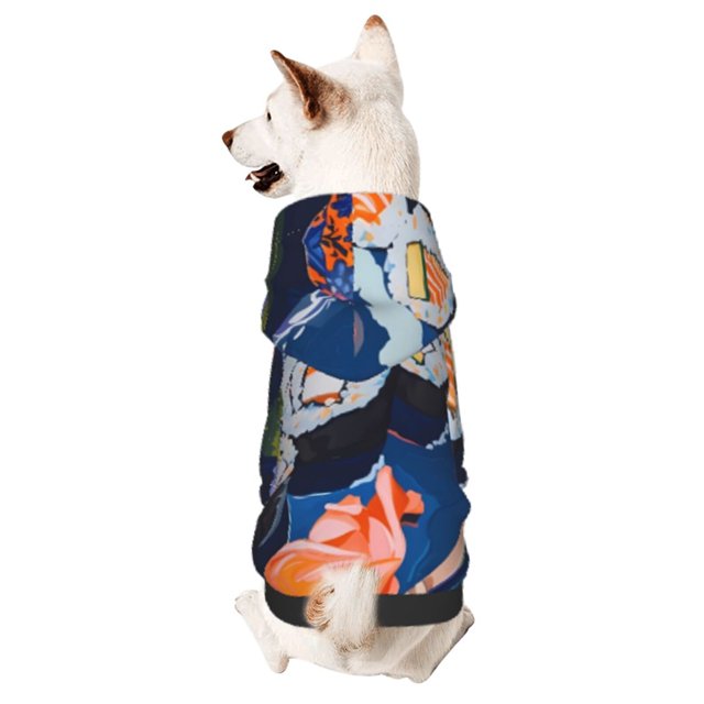 Balery Colorful Sushi Food Art Sudadera con Capucha para Perros Pequeños – Ropa para Mascotas, Disfraz para Perros y Gatos, Ideal para Fiestas y Cosplay-Small