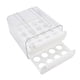 thumbnail image 4 of Cajón para huevos, doble capa, transparente, 32 celosías, caja de almacenamiento de huevos de gran capacidad para refrigerador, blanco, 4 of 14