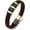 Brown&black gold, variant on Leather Bracelet for Men Braided Cuff Wristband Stainless Steel Clasp in Silver and Gold Jewellery Gift