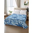 thumbnail image 3 of Full Flat Sheet Only Summer Tropical Palm Tree Soft Microfiber Cooling Bedding Sheets Boho Abstract Leaves Flat Bed Sheet for Hotel,Home Decor, 3 of 9