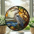 thumbnail image 2 of Hanging Stained Glass for Windows Heron - Stained Glass for Windows Heron, Festival Gift Ornament, Year-Round Decorative Piece, Home Wall & Window Art, 2 of 6
