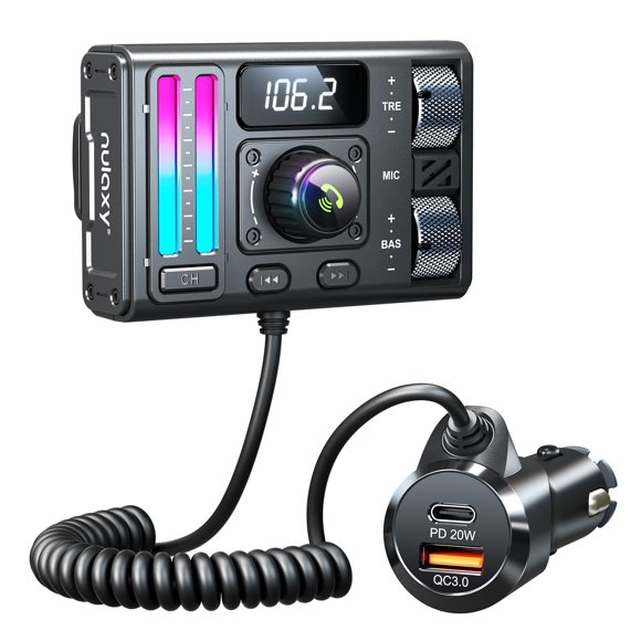 Adaptador Bluetooth 5.3 para coche Nulaxy KM36 con instalación de ventilación