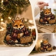 thumbnail image 5 of Zznnkj Animal Christmas Ornaments 3.93 Inch, 2D Acrylic Hanging Flat Pendants, Rustic Xmas Tree Decor for Farmhouse Home Holiday Keepsake Gift for Wildlife Lovers, 5 of 5