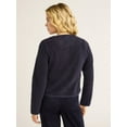 thumbnail image 4 of Free Assembly Women's and Women's Plus Faux Shearling Jacket with Patch Pockets, Sizes XS-4X, 4 of 5