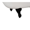 thumbnail image 6 of 48" Cast Iron R5101BL-CH Soaking Clawfoot Tub and Tray with External Drain in Polished Chrome and Matte Black Clawfeet, 6 of 11