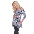 thumbnail image 3 of White Mark Women's Maternity Printed Cold Shoulder Top, 3 of 4