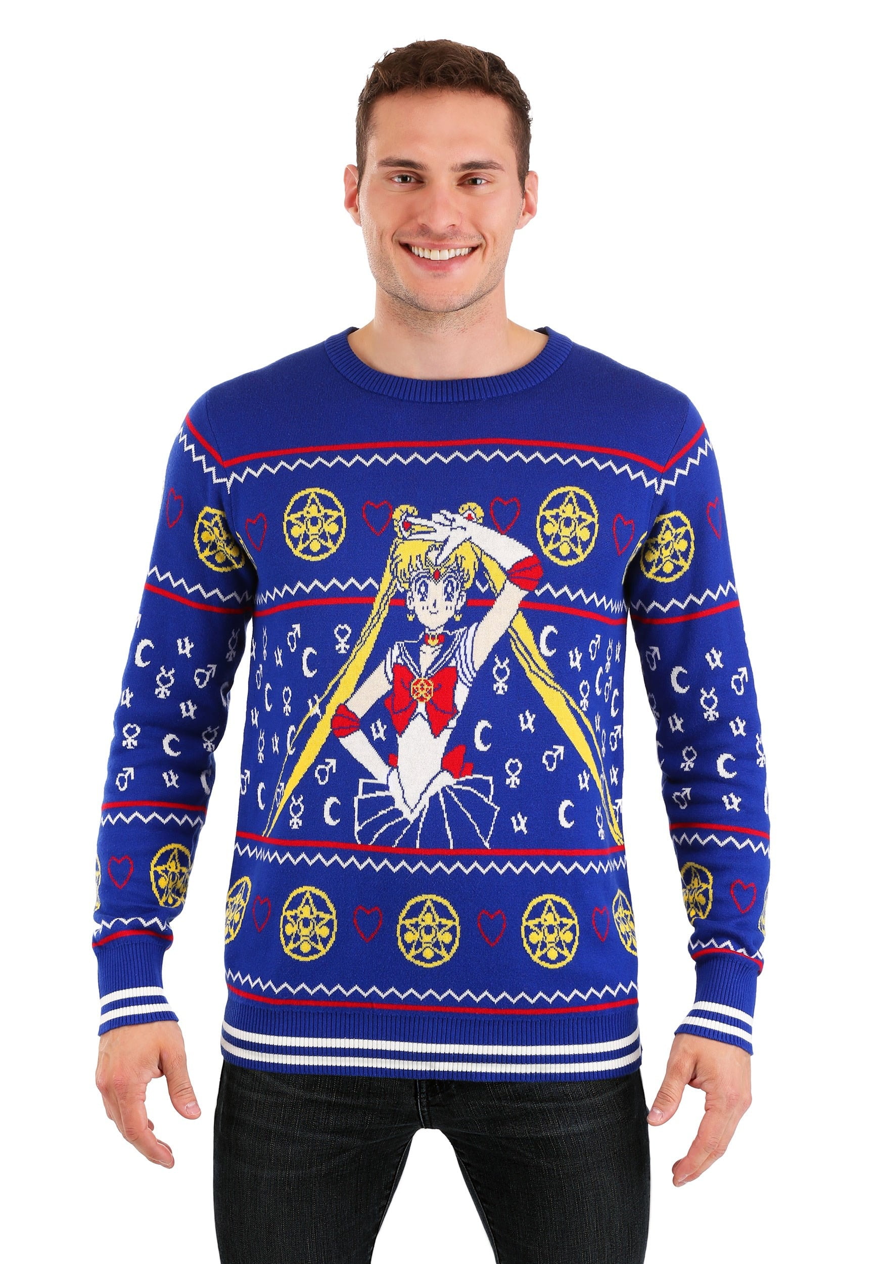 Anime Ugly Christmas Sweater Black