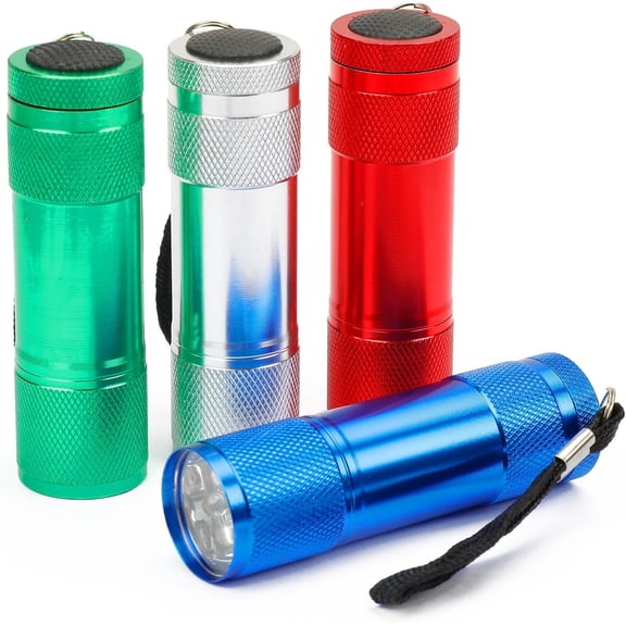 Aluminum LED Flashlights Set with Batteries Included