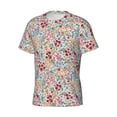 thumbnail image 5 of Vsdgher Trendy Floral Design Print Men's Dry Fit Mesh Athletic Shirts Moisture Wicking Tennis T-Shirt Tops, 5 of 9