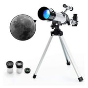 SULOBOM Telescope for Astronomy, 360X50mm Refractor Telescope Astronomical Telescope for Kids and Beginners, Portable Telescope with Tripod & Star Finder