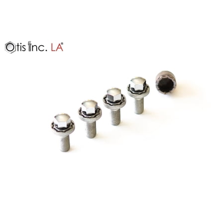 Farad Galaxy Lock Wheel Lock Bolt 14mmx1.25x28, Cone Seat, Silver, One Key