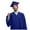 Blue217/A, variant on oqasdz Solid Color Men Unisex Graduation Gown Sets College & High School Robe With Caps & Tassels Relaxed Fit Male Dailywear