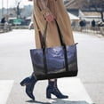 thumbnail image 4 of FORMRS Canvas Laptop Tote Bag for Women with 15.6" Computer Compartments Shoulder Handbag, Moonlight Mountain, 4 of 7