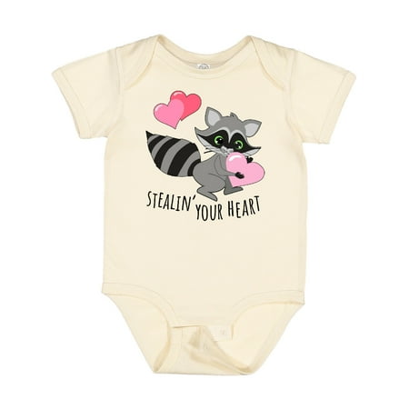 

Inktastic Stealin Your Heart Cute Raccoon Gift Baby Boy or Baby Girl Bodysuit