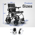 thumbnail image 3 of Alton Mobility -KANO- (only 35lbs) Foldable Electric Wheelchair, Travel Size, User-Friendly - Black, 3 of 11