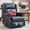 Blue, variant on Demi Bonn 40" Manual Recliner Chair in Faux Leather with Heavy Duty Motion Mechanism, 8 Vibrating Nodes and 3 Massage Modes for Living Room, Brown