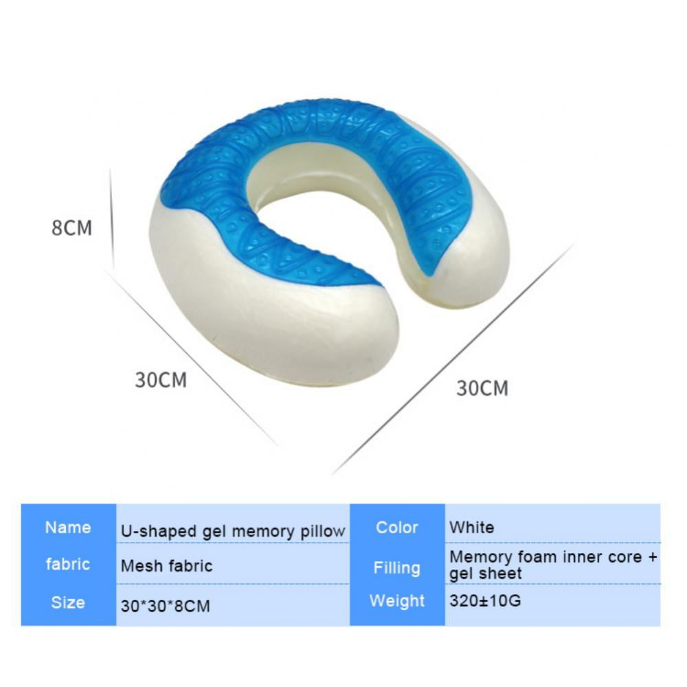 7C Cooling Gel Pillow - Jelly Memory Foam Pillow for Side Back Stomach  Sleeper - Sleeping Travel Neck Gusseted Bed Pillows, Gel Layer Provides