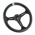 thumbnail image 2 of Leather Steering Wheel,350mm/14in for GReddy Style Car Modified Accessory Steering Wheel Replacement Effortless Installation, 2 of 14
