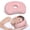 Pink, variant on Pozico Soft Velvet Ear Piercing Pillow, Round Donut Cushion with 4 Inch Ear Hole, Ergonomic Side Sleep Support, Removable Breathable Washable Cover