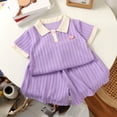 thumbnail image 2 of mgoYE Toddler Baby Girls Clothes 6 12 18 24 Months 2T 3T 4T 5T 6T Toddler Girls Summer Outfits Short Sleeve T-Shirts Shorts Clothing Set Size 18-24 Months, 2 of 4