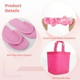 thumbnail image 5 of 32 Pcs Spa Party Supplies, Including 8 Satin Kimono Robes, 8 Spa Headbands, 8 Disposable Foam Slippers, and 8 Tote Bags for Salon, Pedicure, Sleepover Party Favors for Little Ones, 5 of 7